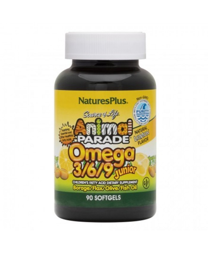 Nature's Plus Animal Parade Omega 3/6/9 Junior 90 μαλακές κάψουλες